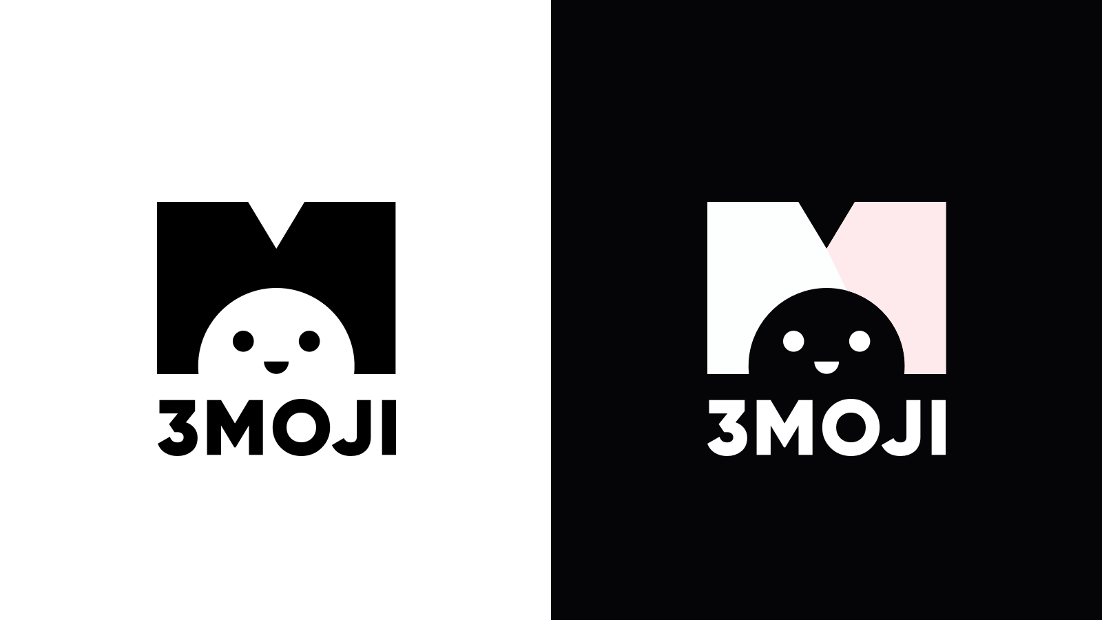 3moji logo on dark and light backgrounds